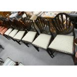 Set of 6 early 20th century Regency style dining chairs (re-stained)