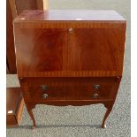 Reproduction Queen Anne style 2 drawer bureau