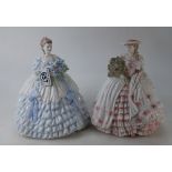 Two large size limited edition Coalport figures - Iris 6486/12500 together with similar figure Rose