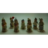 A collection of Beswick Little Loveables clowns to include Happy Birthday LL8, Please LL33,