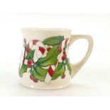 Moorcroft Candy Cane mug.