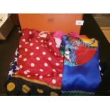 Hermes box together with a small quantity of scarves