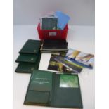 Quantity of Rolex green leather guarantee wallets and manuals