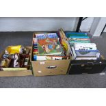 Quantity of Children’s albums, books Beano, children’s old magasines and a box of toy cars