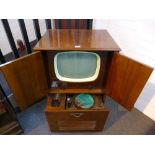 Decca television, record player and radio system in walnut display case model No 333 65cm