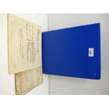 Album containing 18th Centuary indentures and later deeds and documents