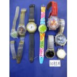 Collection of wristwatches including Swatch examples etc.