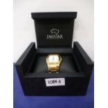 Gents gold plated Jaguar wristwatch with a box