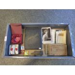 Collectibles incl. vintage autograph book, old postcards etc