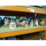 Collection of Doulton character jugs and others