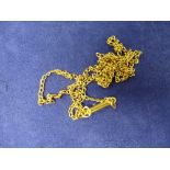 18ct yellow gold fine neckchain with barrel style clasp approx 5.4g