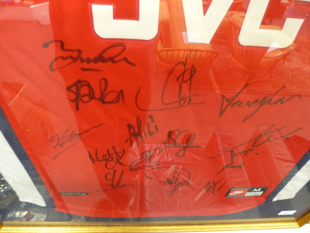 A 1990s Arsenal signed football shirt, framed - Image 2 of 2