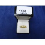 Ladies 18ct yellow gold 3 stone diamond ring, stamped 750, size P/Q, gross weight approx 5.5g
