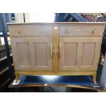 Vintage ercol sideboard on splayed legs, 130cm