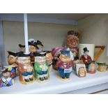 Collection of toby jugs various sizes