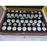 Collection of 52 silver medallions to commemorate the 52 time honoured Great British Regiments, et