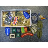 A small quantity of Military buttons and badges