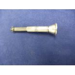 1960's silver cigar hole punch in the form of a trumpet with engineer turned decoration 1963,0.3toz,