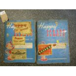 Two vintage scrap albums of matchbox covers