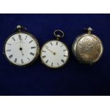 Three 19th Century silver cased pocket watches each stamped ' Fine Silver' A/F