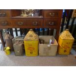 Two vintage yellow 'Shell' tractor oil tins, other Shell merchandise and similar