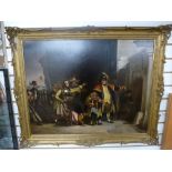 After Sir David Wilkie, an oil of The Parish Beadle, 19th Century, relined, 89 x 69cms