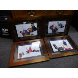 Set of 4 photographic frames with glass border image size 30 x 20