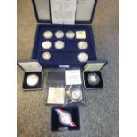 collection of World At War silver & other commemorative coins, including D-Day crowns, Dollar 1994