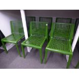 Desalto, a set 6 Italian plastic moulded chairs