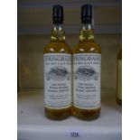 Two bottles of Springbank malt whisky, distilled november 1993 and bottled 2014, 70cl