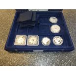 collection of Australian silver commemorative coins including Dollars 1994 & 1993 & 5 Dollars