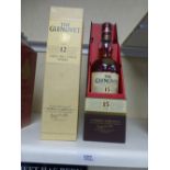 Bottle of Glenlivet French Oak reserve, 15 years, 70cl in case, and a bottle of malt whisky, bottled