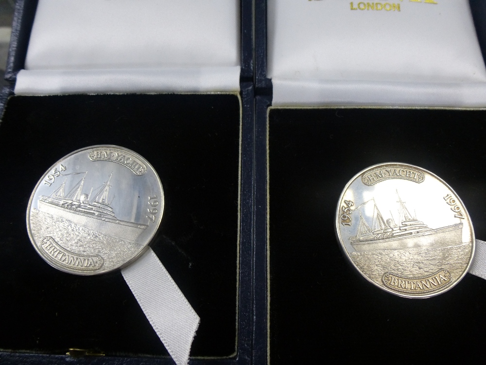 Of Royal inter. Two pairs of HMY Britannia silver coins to commemorate Fortieth anniversary and - Image 2 of 3