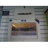 A Limited Edition print of Lancaster Bombers, pencil signed, Philip W, and one other