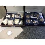 Collection of Royal commemorative silver coins including New Zealand, Republic of Seychelles,