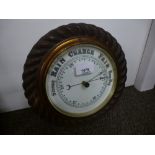 A ropetwist aneroid barometer 24.5cms