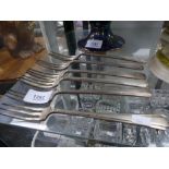 Set of 6 plated table forks, marked Cunard White Star