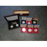 Small quantity of silver proof coins, a History of our Monarchy gold proof coin and World War