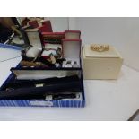 Quantity of various wristwatches including Celsion, Rostini & box Raymond Weil example