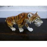 A Royal Dux figure of prowling Bengal Tiger, 44cms