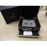 East India Company 24ct gold Mohur Two coin set, dated 2017, comprising One Mohur coin, 0.999AU,