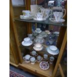 A quantity of decorative cups and saucers, some of Royal inter and a quantity of mugs to include a