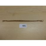 9ct rose gold bracelet, each link stamped 375, 17.8g