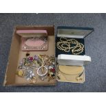 Costume jewellery including necklaces, earrings, brooches etc.