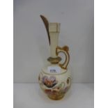 Robert Hanke, an Australian porcelain ewer decorated with flowers 25cms