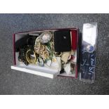 Box of costume jewellery etc.