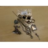 Selection of costume jewellery including silver items