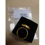 Two 22ct wedding bands, both size L, both marked 22ct, approx weight 6g