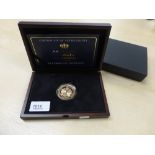 Royal Mint 22ct gold £5 Proof Coin, H.M. The Queen's Coronation 65th Anniversary 1953-2018, 916AU,