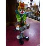 A Murano style glass clown